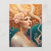 Octopus Mermaid Fantasy Art Briefkaart (Voorkant)