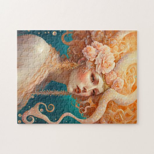 Octopus Mermaid Fantasy Art Jigzaag Puzzle Legpuzzel (Horizontaal)