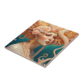 Octopus Mermaid Fantasy Art Tegeltje (Zijkant)