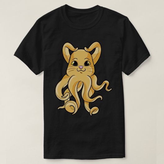 Octopus met 8 Armen als kat T-shirt (Design voorkant)