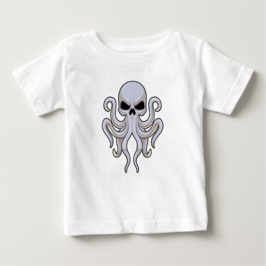 Octopus met 8 armen en schedel (Voorkant)