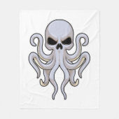 Octopus met 8 armen en schedel fleece deken (Voorkant)