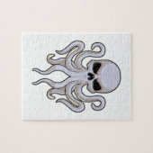 Octopus met 8 armen en schedel legpuzzel (Horizontaal)