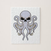 Octopus met 8 armen en schedel legpuzzel (Verticaal)