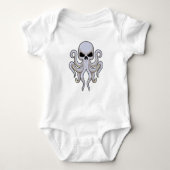 Octopus met 8 armen en schedel romper (Voorkant)