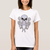 Octopus met 8 armen en schedel t-shirt (Voorkant)