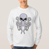 Octopus met 8 armen en schedel t-shirt (Voorkant)