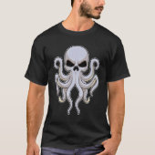 Octopus met 8 armen en schedel t-shirt (Voorkant)