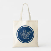 Octopus met anker tote bag (Achterkant)