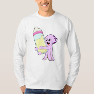 Octopus met Baby flesje Melk T-shirt