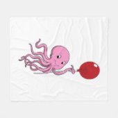 Octopus met ballon fleece deken (Voorkant (Horizontaal))