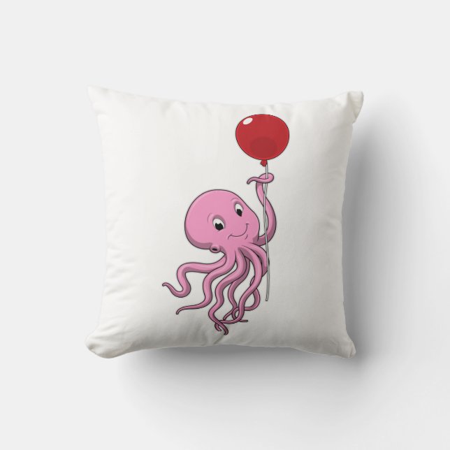 Octopus met ballon kussen (Voorkant)
