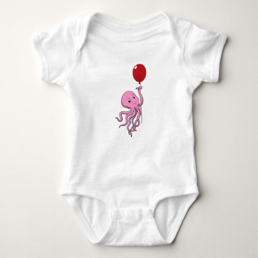 Octopus met ballon romper (Voorkant)