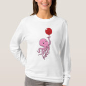 Octopus met ballon t-shirt (Voorkant)