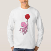 Octopus met ballon t-shirt (Voorkant)