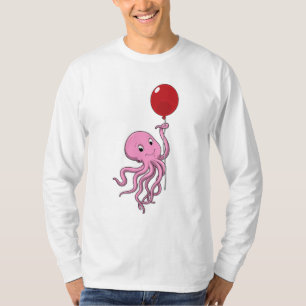 Octopus met ballon t-shirt