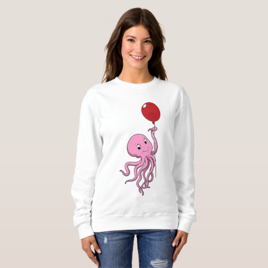 Octopus met ballon trui (Voorkant volledig)