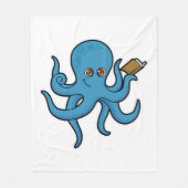 Octopus met boek fleece deken (Voorkant)