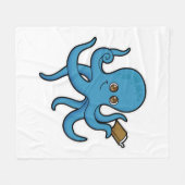 Octopus met boek fleece deken (Voorkant (Horizontaal))