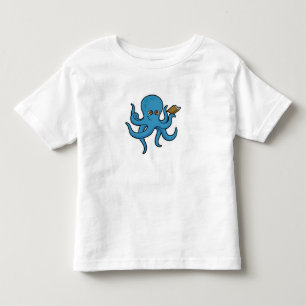 Octopus met boek kinder shirts