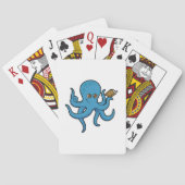 Octopus met boek pokerkaarten (Achterkant)