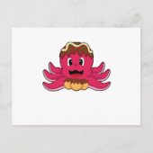 Octopus met Cake Briefkaart (Voorkant)