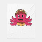 Octopus met Cake Fleece Deken (Voorkant)