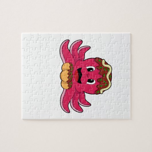 Octopus met Cake Legpuzzel (Horizontaal)