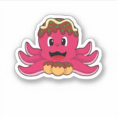 Octopus met Cake Sticker (Voorkant)