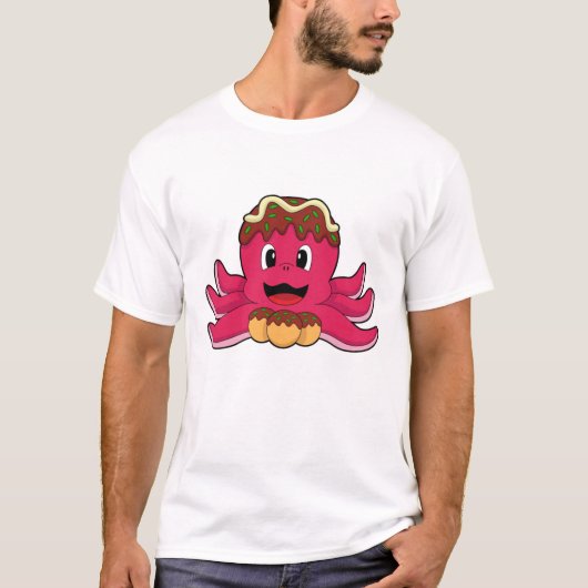 Octopus met Cake T-shirt (Voorkant)
