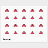 Octopus met Cake Vierkante Sticker (Vel)