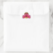 Octopus met Cake Vierkante Sticker (Tas)