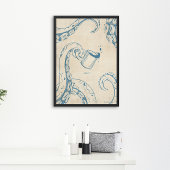 Octopus met Coffee Cup Ink Poster