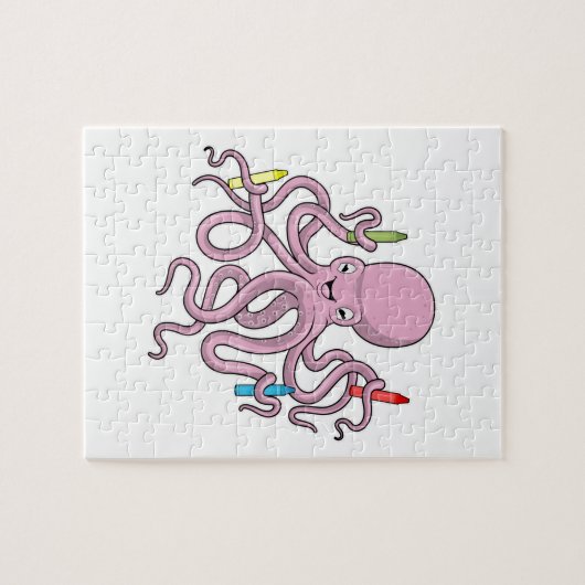 Octopus met Crayon Legpuzzel (Horizontaal)