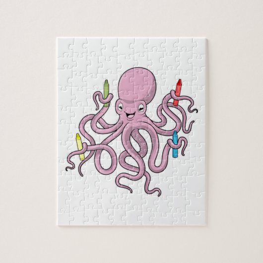 Octopus met Crayon Legpuzzel (Verticaal)