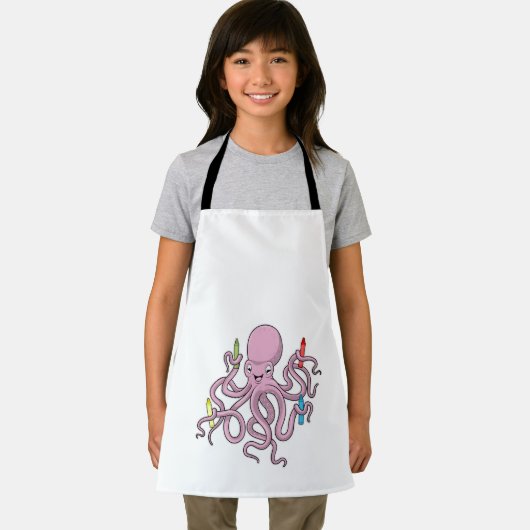 Octopus met Crayon Schort (Insitu)