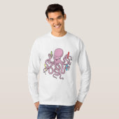 Octopus met Crayon T-shirt (Voorkant volledig)