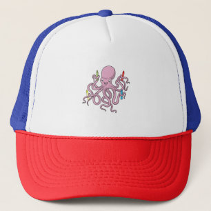 Octopus met Crayon Trucker Pet