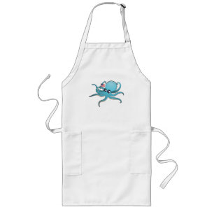 Octopus met de Amerikaanse vlag Lang Schort