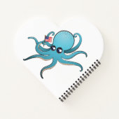 Octopus met de Amerikaanse vlag Notitieboek (Achterkant)