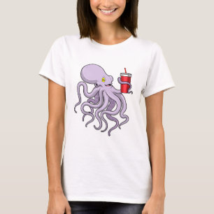 Octopus met Drink mok T-shirt