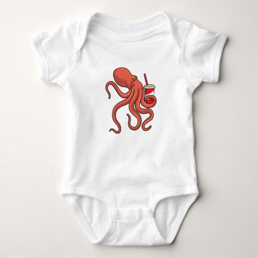 Octopus met Drink Romper (Voorkant)