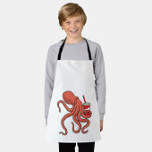 Octopus met Drink Schort (Gedragen)
