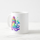 Octopus met een benie koffiemok (Voorkant links)