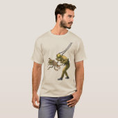 Octopus met een  duiker die een duikende helm gebr t-shirt (Voorkant volledig)