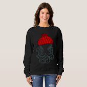 Octopus met een muts sokhoed Grafisch Trui (Voorkant volledig)