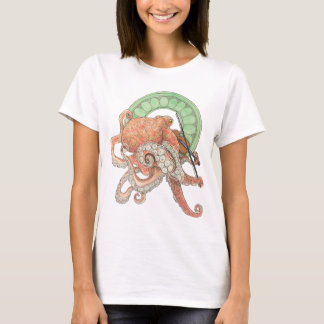 Octopus met een onbuigzame huid t-shirt