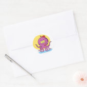 Octopus met een rode bal Petten Stickers (Envelop)