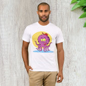Octopus met een rood bal Pet Mannen T-shirt