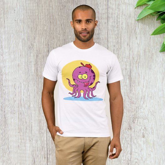 Octopus met een rood bal Pet Mannen T-shirt
